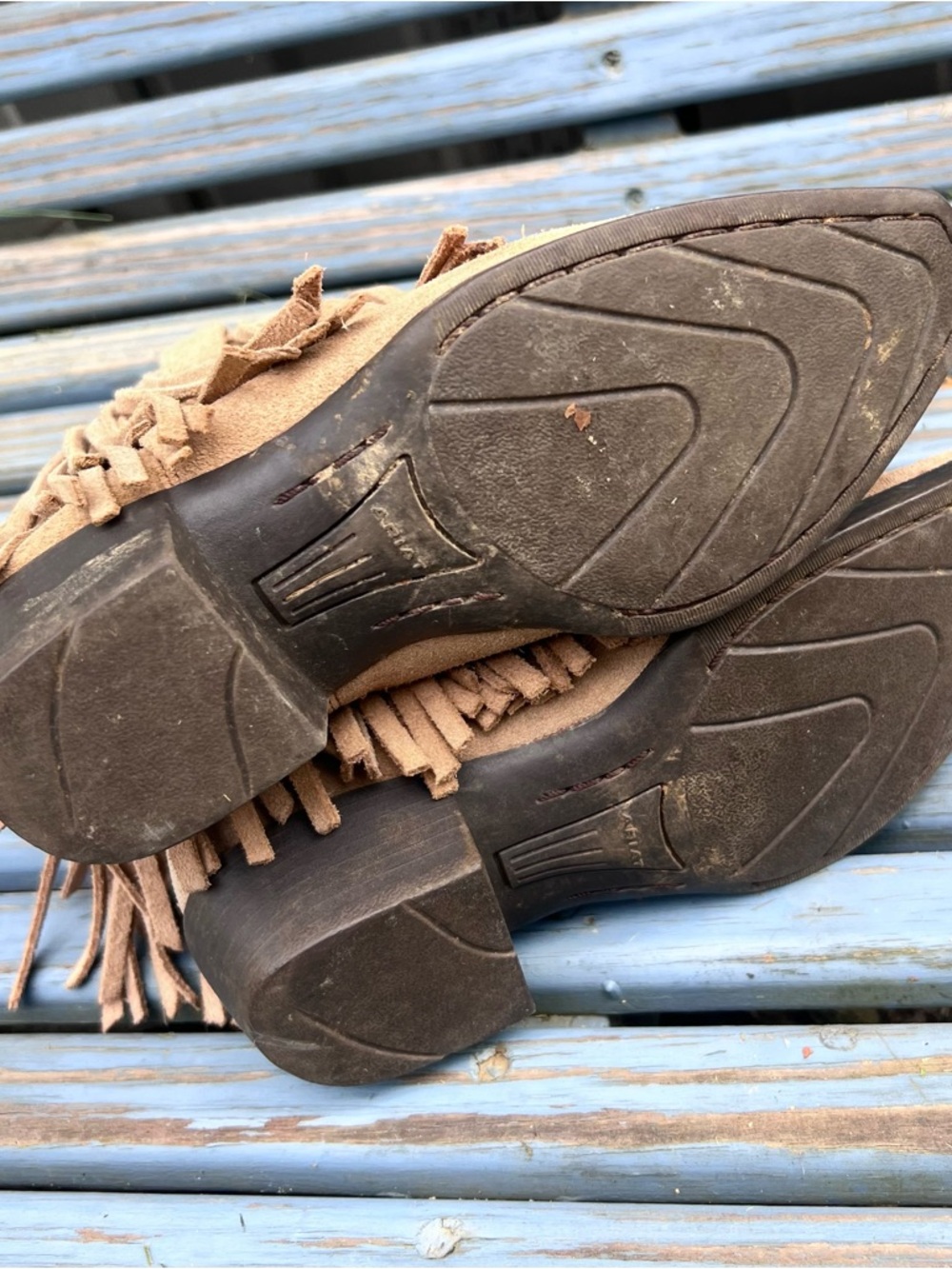 Ariat Girls Tassel Leather Cowboy Boots - Picture 9 of 9
